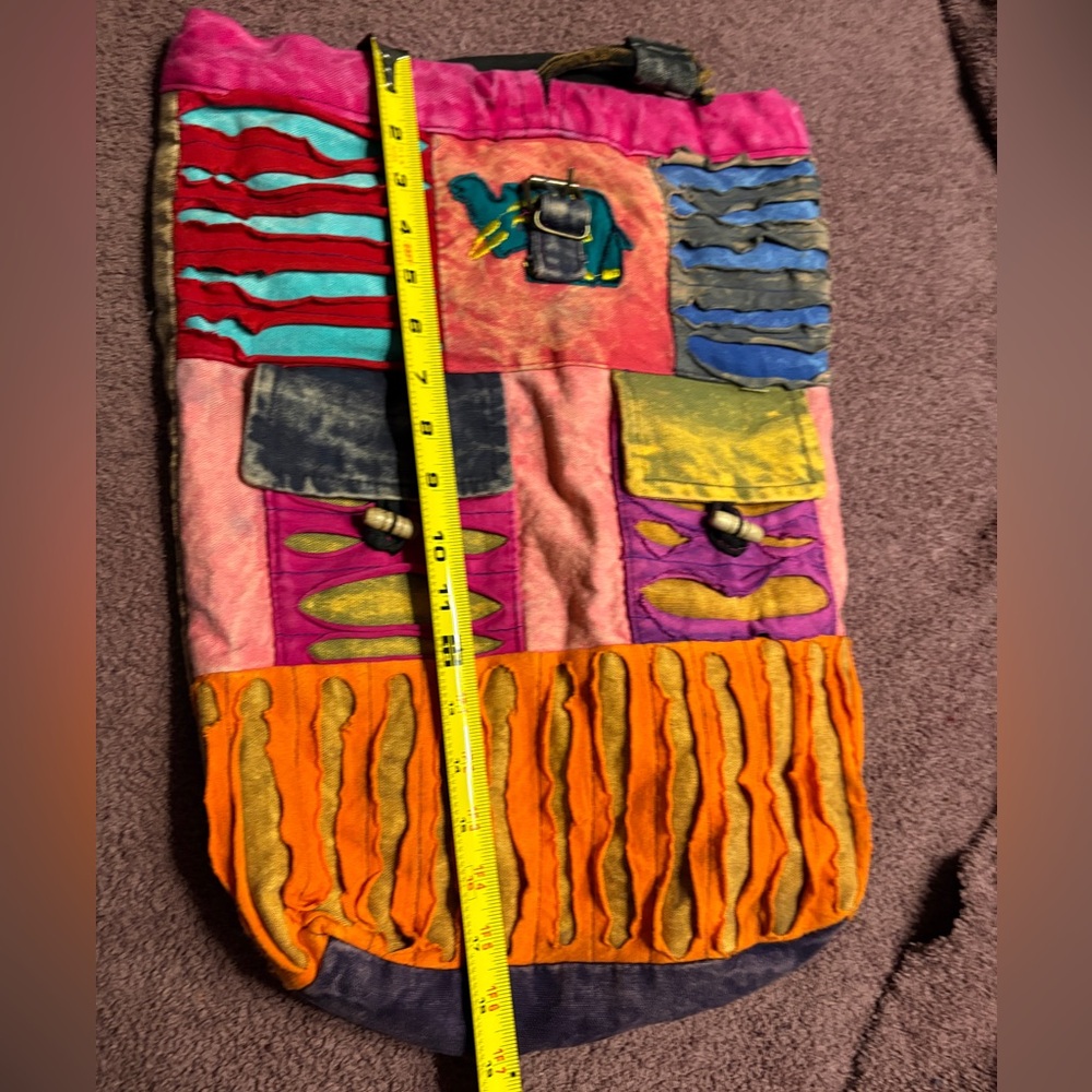 Colorful Patchwork Backpack - image 3